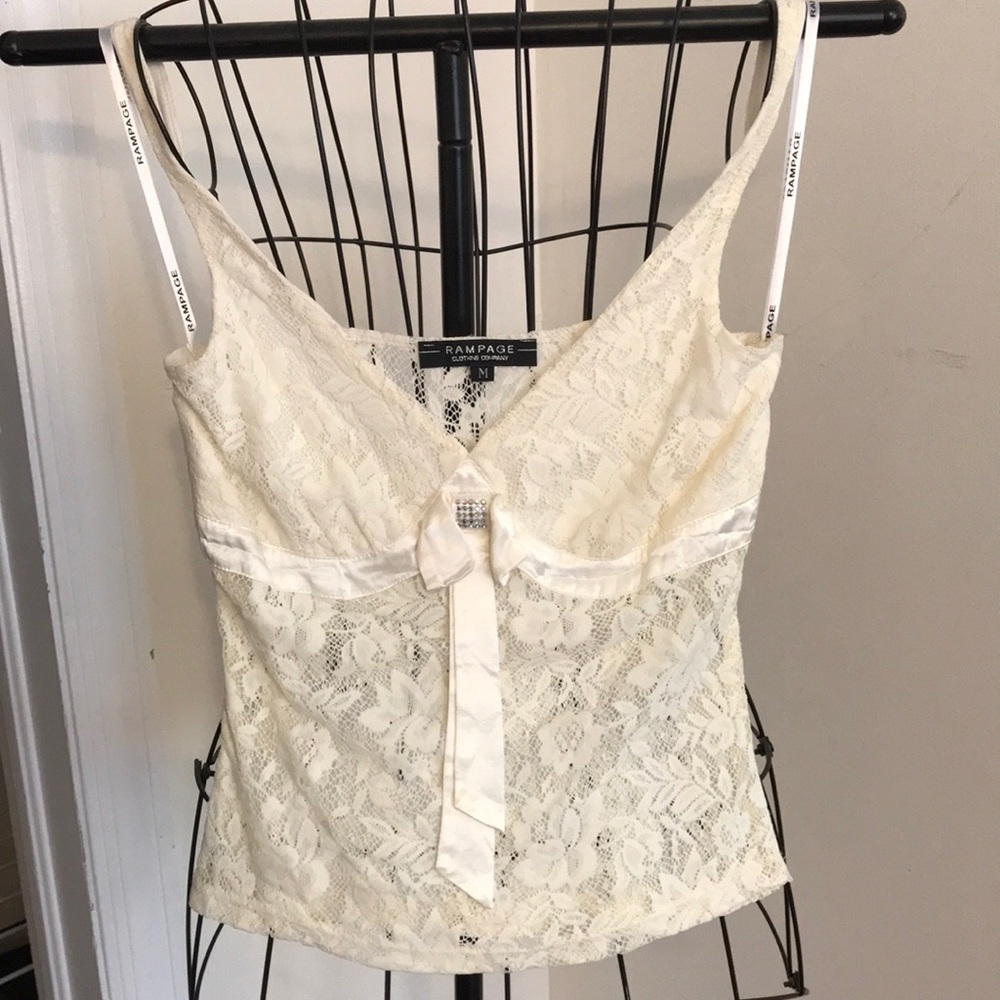 Lace spaghetti strap top